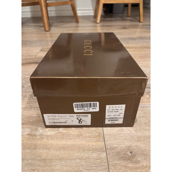 Gucci GG Embossed Leather Sneakers Low Top Lace Up Black Designer Shoes - Picture 12 of 14